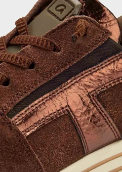 Sneakers en cuir suédé