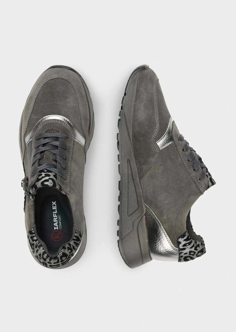 Sneakers en cuir suédé