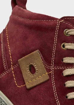 Sneakers en cuir suédé avec zip