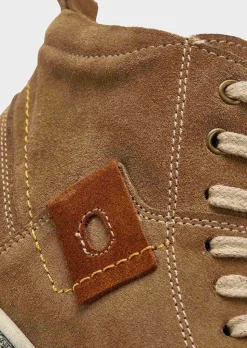 Sneakers en cuir suédé avec zip