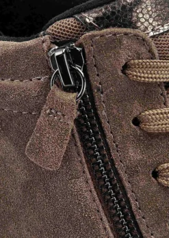 Sneakers à zip avec tige haute