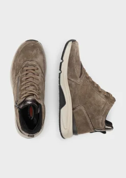 Sneakers à zip avec tige haute