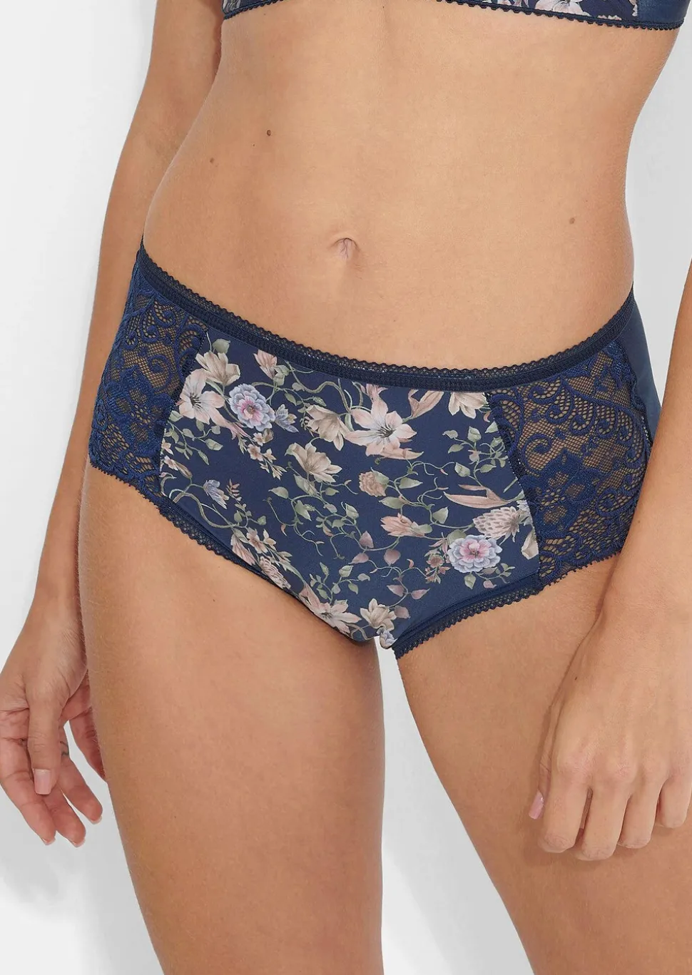 Soutien-gorge à motif fleuri avec dentelle