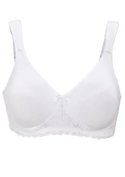Soutien-gorge sans armature en coton et dentelle