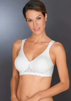 Soutien-gorge sans armature en coton et dentelle