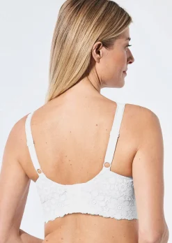 Soutien-gorge sans armature en coton et dentelle