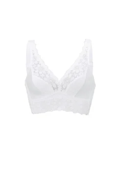 Soutien-gorge sans armature en coton et dentelle