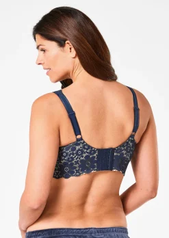 Soutien-gorge sans armature en coton et dentelle