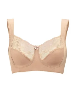 Soutien-gorge sans armature en coton et dentelle