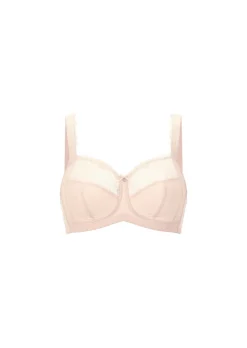 Soutien-gorge souple en charmeuse et dentelle