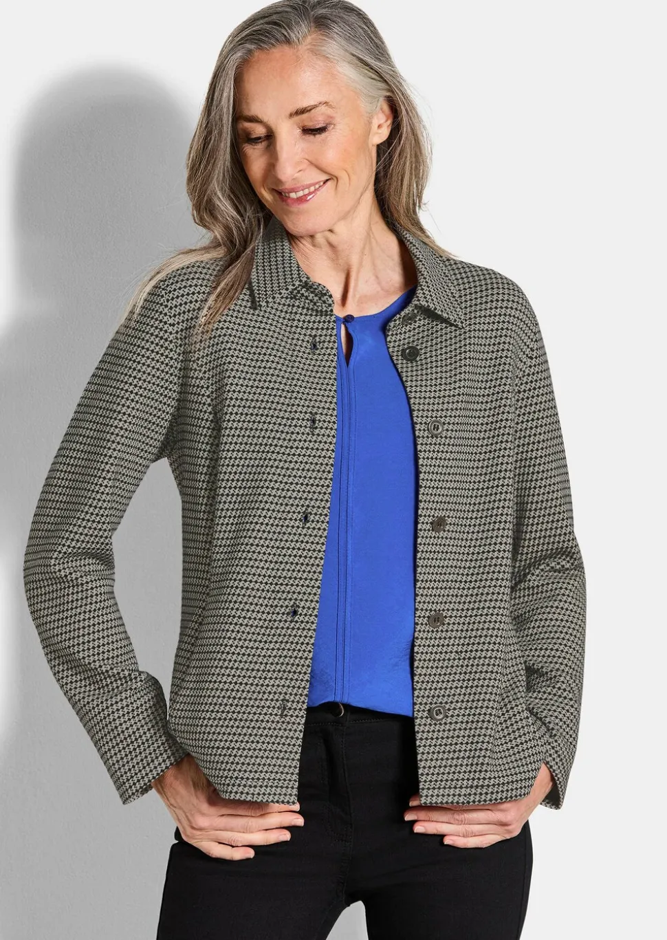 Surchemise avec motif pied-de-poule