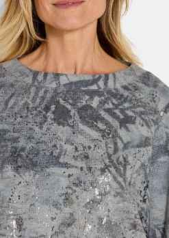 Sweat-shirt au bel aspect métallisé