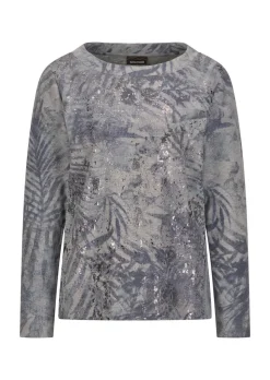 Sweat-shirt au bel aspect métallisé