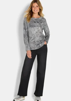 Sweat-shirt au bel aspect métallisé