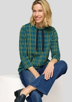 Sweat-shirt au motif pied-de-poule