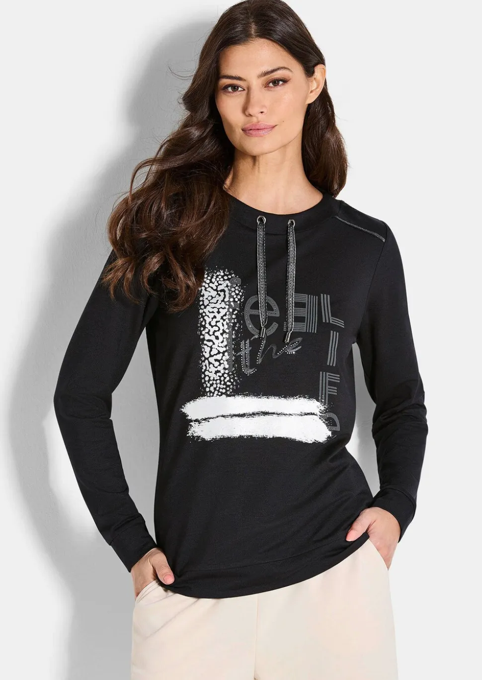 Sweat-shirt avec imprimé tendance