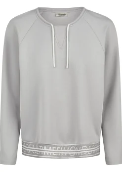 Sweat-shirt avec lien de serrage et passepoils