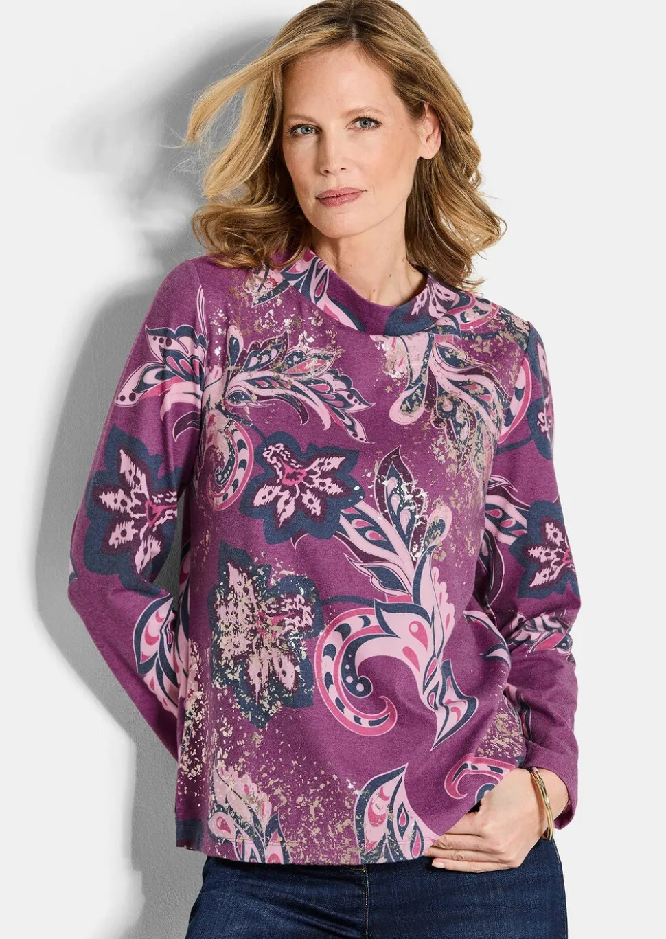 Sweat-shirt avec motif cachemire