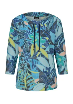 Sweat-shirt en tissu ottoman, avec imprimé jungle