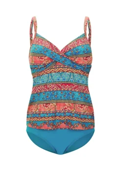 Tankini féminin style cache-cœur