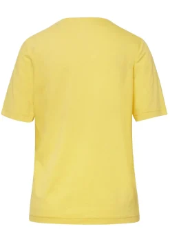 T-shirt avec charmante encolure et pierres décoratives