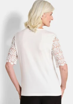 T-shirt avec dentelle du plus bel effet