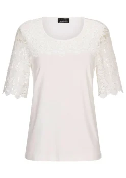 T-shirt avec dentelle du plus bel effet