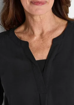 T-shirt avec empiècement en mousseline
