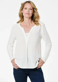 T-shirt avec empiècement en mousseline