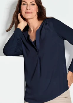T-shirt avec empiècement en mousseline