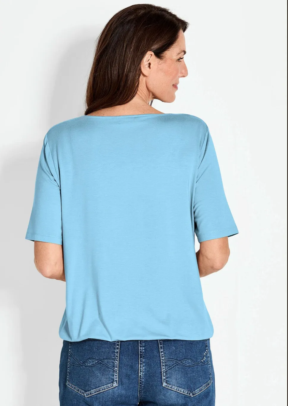 T-shirt avec encolure bénitier