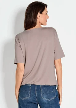 T-shirt avec encolure bénitier