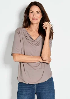 T-shirt avec encolure bénitier