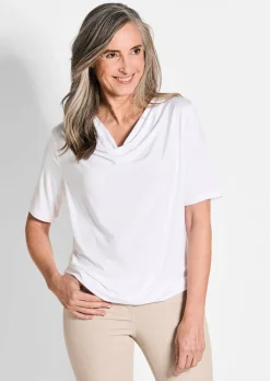 T-shirt avec encolure bénitier