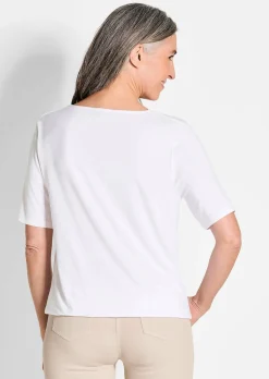 T-shirt avec encolure bénitier