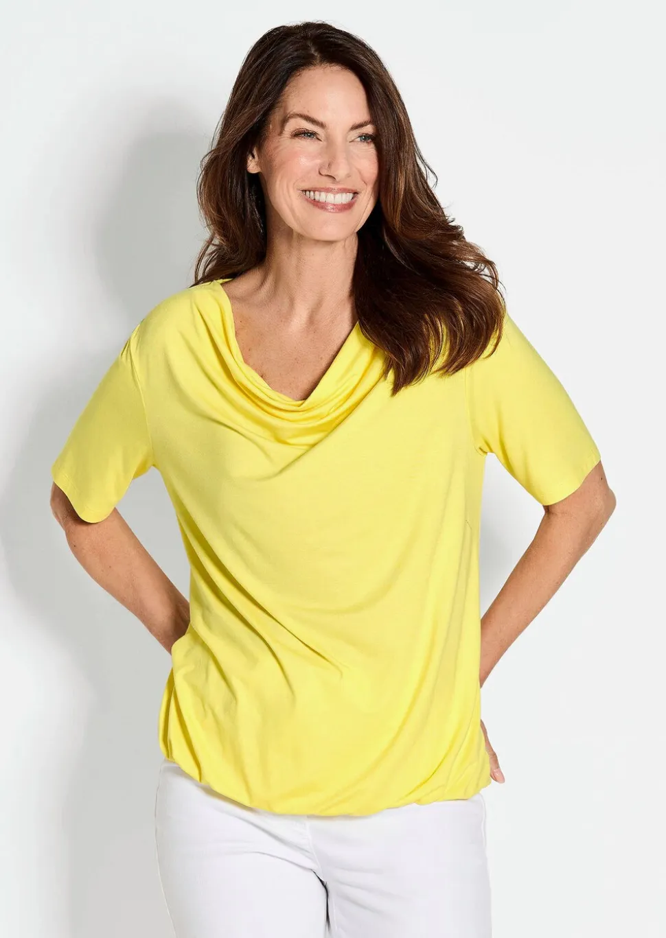 T-shirt avec encolure bénitier