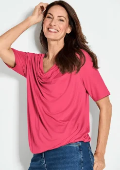 T-shirt avec encolure bénitier