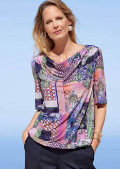T-shirt avec encolure bénitier