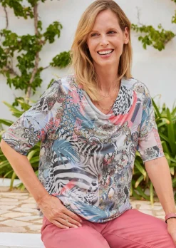 T-shirt avec encolure bénitier
