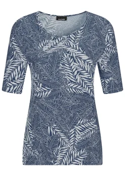 T-shirt avec imprimé de feuilles