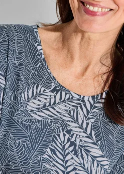 T-shirt avec imprimé de feuilles