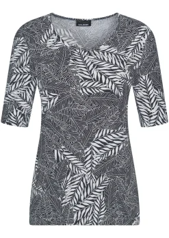 T-shirt avec imprimé de feuilles