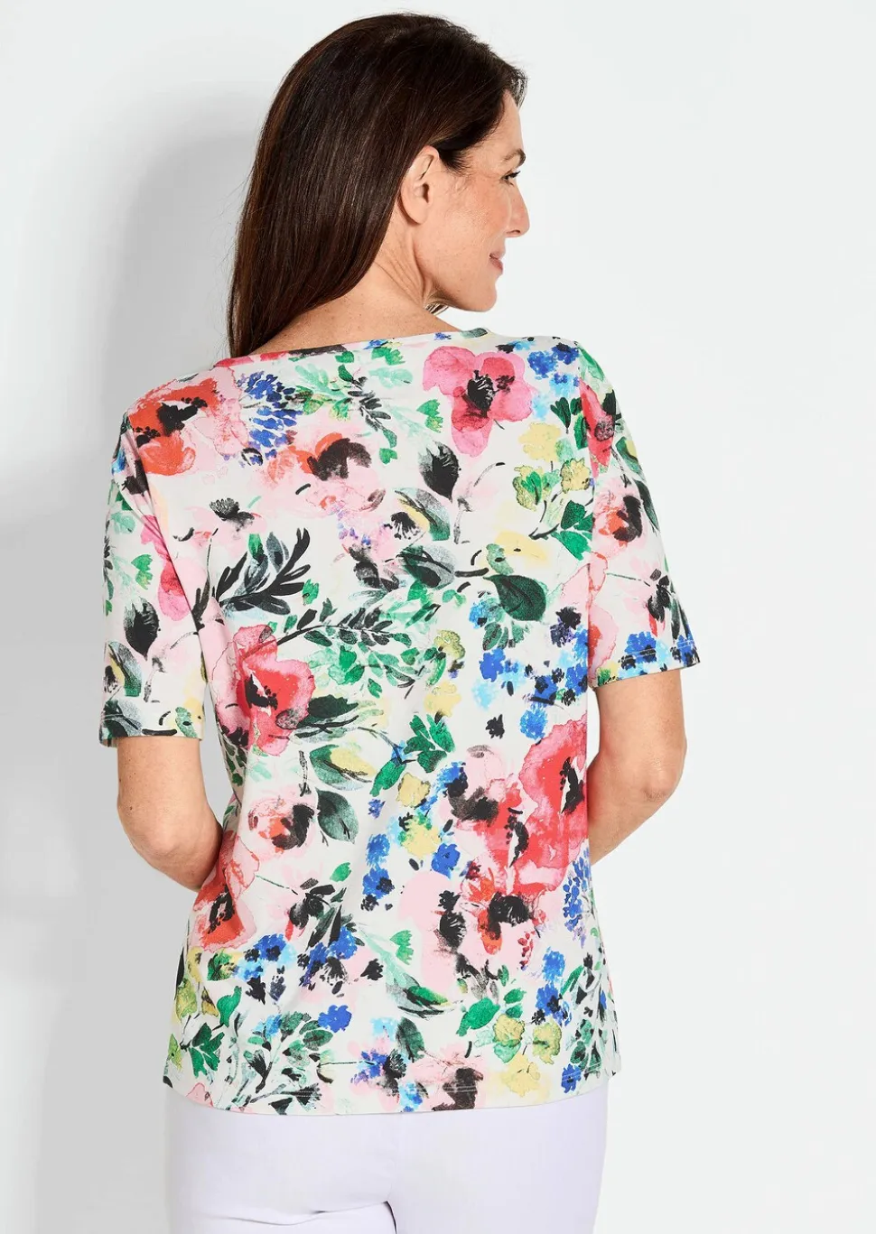 T-shirt avec imprimé floral intégral