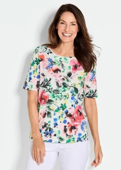 T-shirt avec imprimé floral intégral