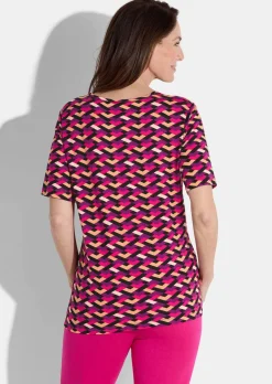 T-shirt avec imprimé géométrique