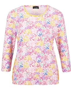 T-shirt avec imprimé intégral multicolore