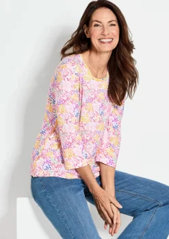 T-shirt avec imprimé intégral multicolore