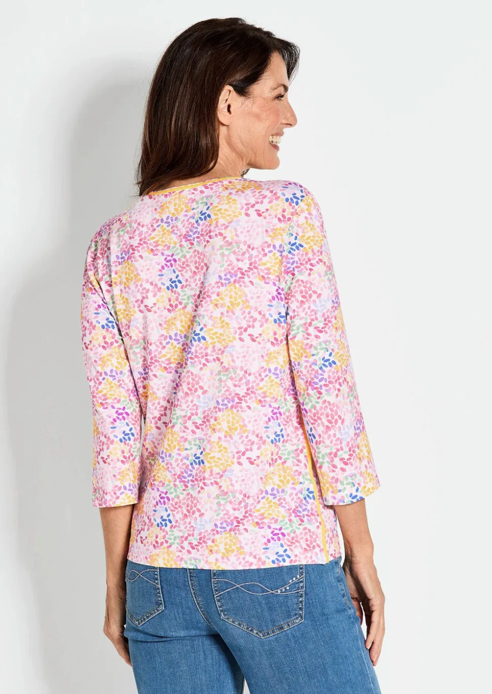 T-shirt avec imprimé intégral multicolore