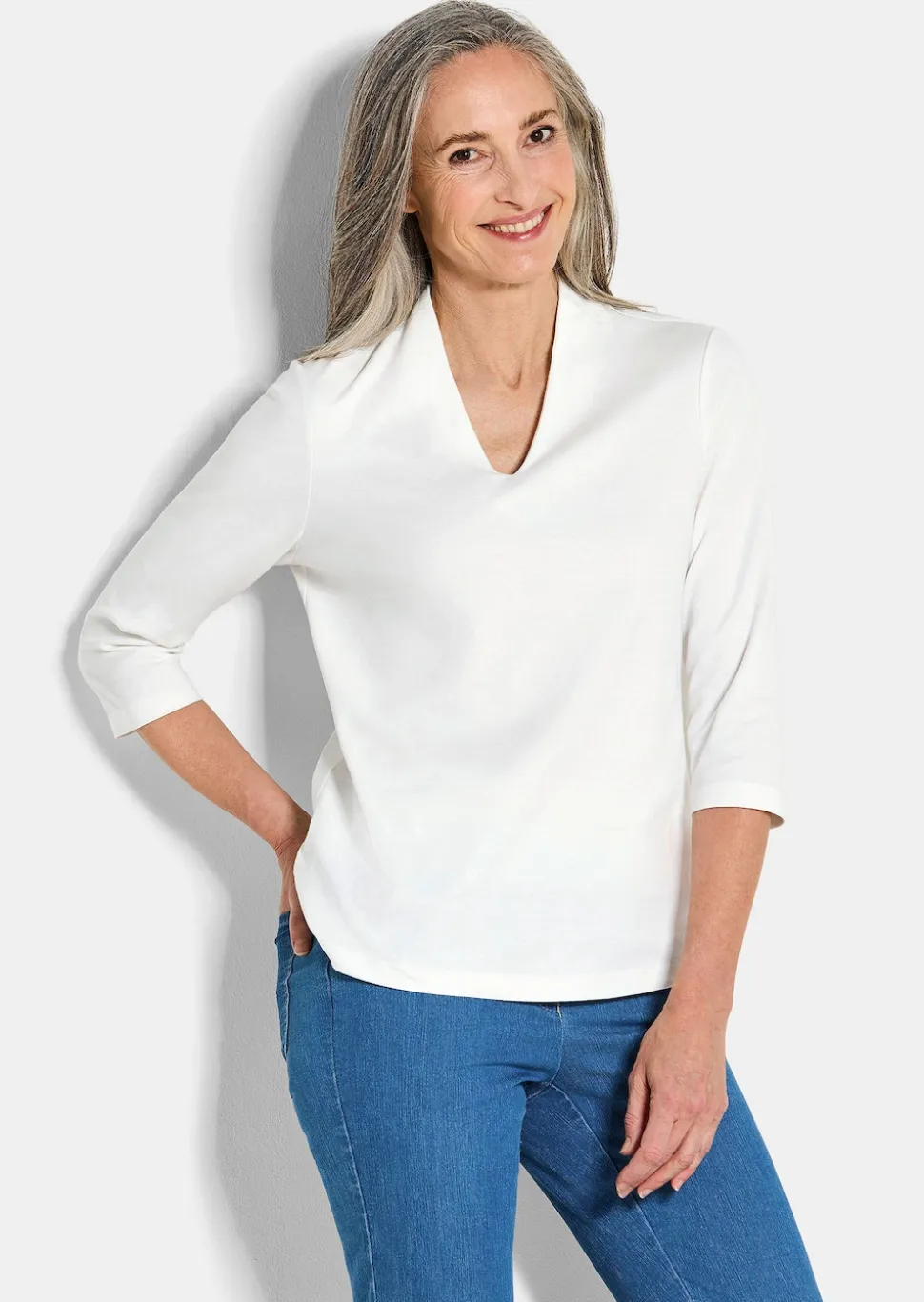 T-shirt basique en jersey interlock