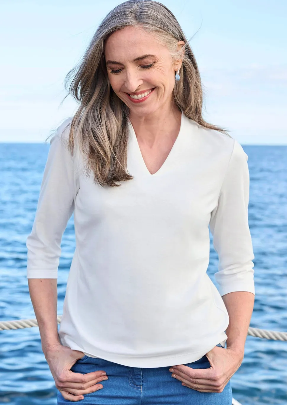 T-shirt basique en jersey interlock